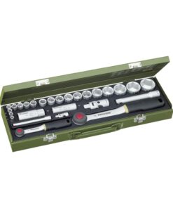 Proxxon PX23020 dugókulcs készlet autószereléshez, 1/4" és 1/2", 27 részes