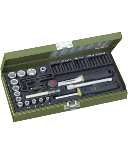 Proxxon PX23070 Dugókulcs Készlet 1/4" 4-14 mm, 39 Részes