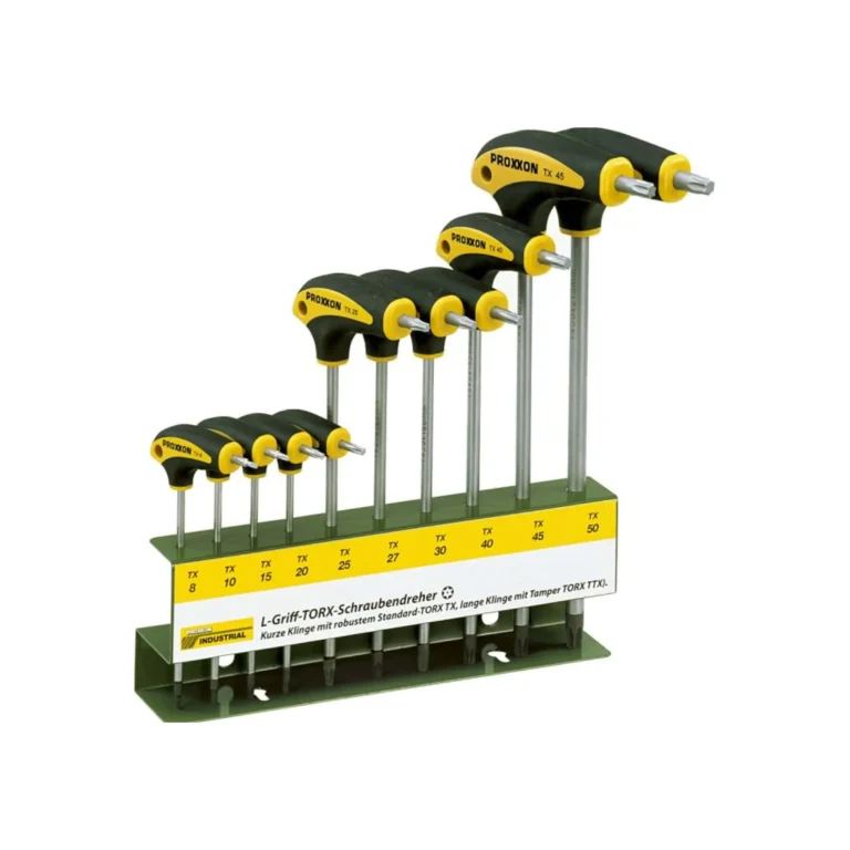 Proxxon PX22652 Torx L-kulcskészlet, lyukas, 10 részes (TX8-TX50)