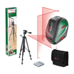 Bosch UniLevel 3 Keresztlézer Szett Állvánnyal, AA Elemekkel