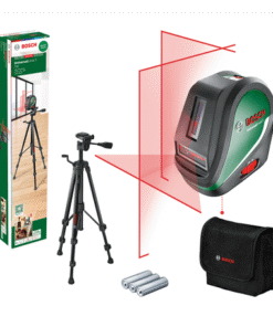 Bosch UniLevel 3 Keresztlézer Szett Állvánnyal, AA Elemekkel
